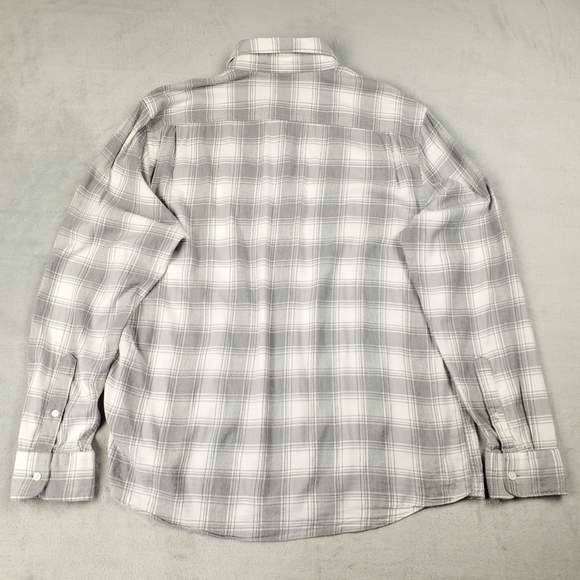 Faherty Flannel Shirt Mens XL Button Down Plaid Gray Lightweight Soft Supima - Picture 2 of 11